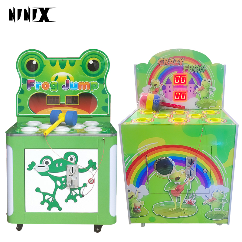 Hammer Hitting Game MachineCute Frog StyleThreshing Hammer Coin Pusher Mini Arcade  Redemption Game Whack a Mole Game Machine