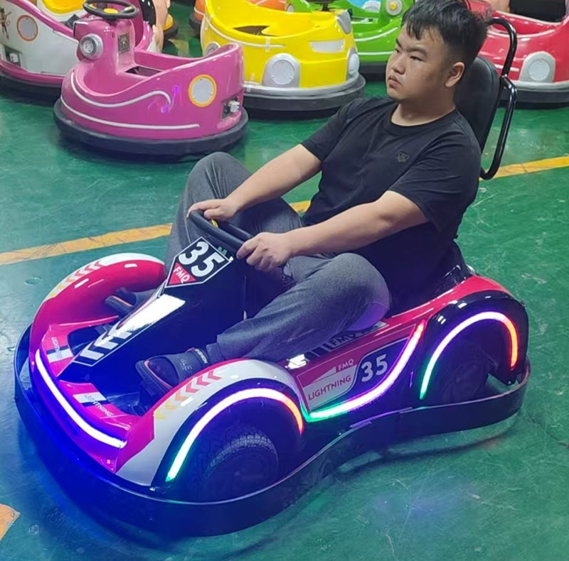 Lightning Karting Car Bump Car  Brightly Colored Lights  Responsive Control System