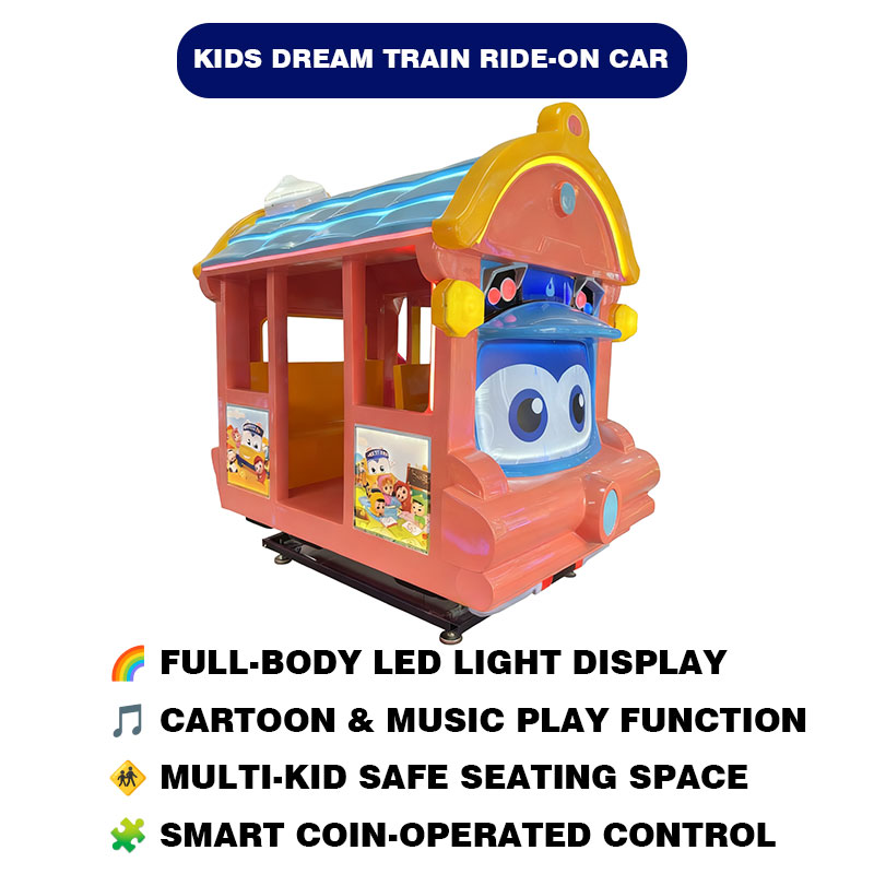 Kids Electric Track Train Ride on Car Amusement Park Mall Indoor Outdoor Coin Operated Children Equipment