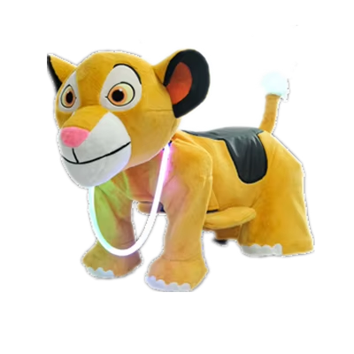 LED Glow Ring Decor Plush Monkey Ride-On Toy for Kids Battery-Powered Safe Fun Toddler Outdoor/Indoor Riding Vehicle Children's
