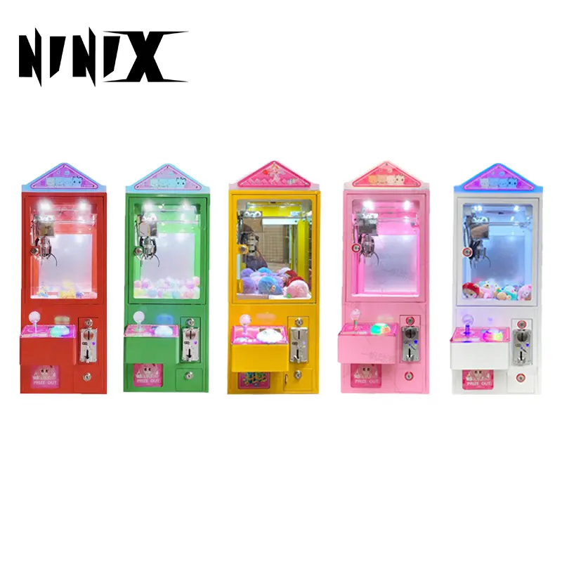 Mini Claw Coin Pusher Small Plush House Toy Crane Machine Keychain Arcade Gachapon for Family Prizes and Child Commendation