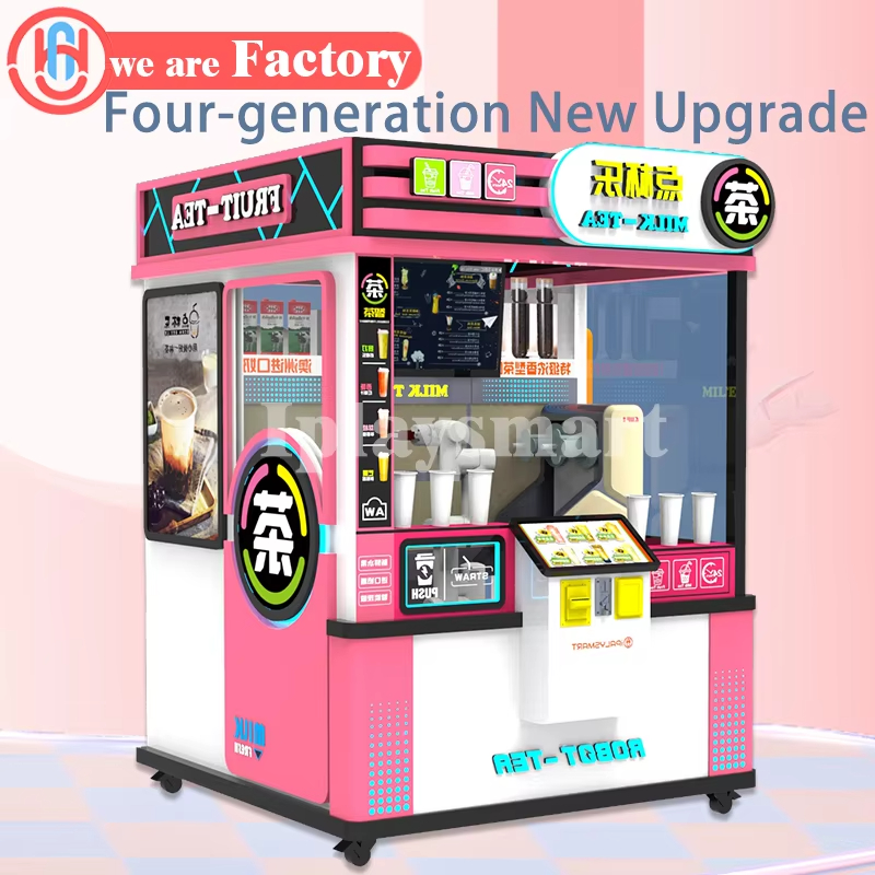 Shopping Street Vending Bubble Tea Machine Equipment Seal Vending Machine Self-service Tea Machine