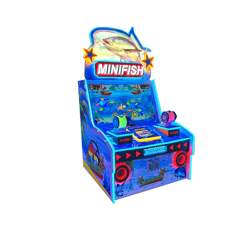 Ocean Theme Mini Fish Arcade Shooting Game Machine Kids Ticket Redemption Interactive Fishing Simulator Coin Operated Equipment