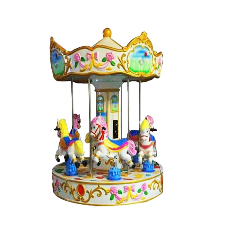 Indoor Outdoor Large Amusement Park Electric Children's Carousel Three-Person Six-Person Seat Support Coin Operated Remote