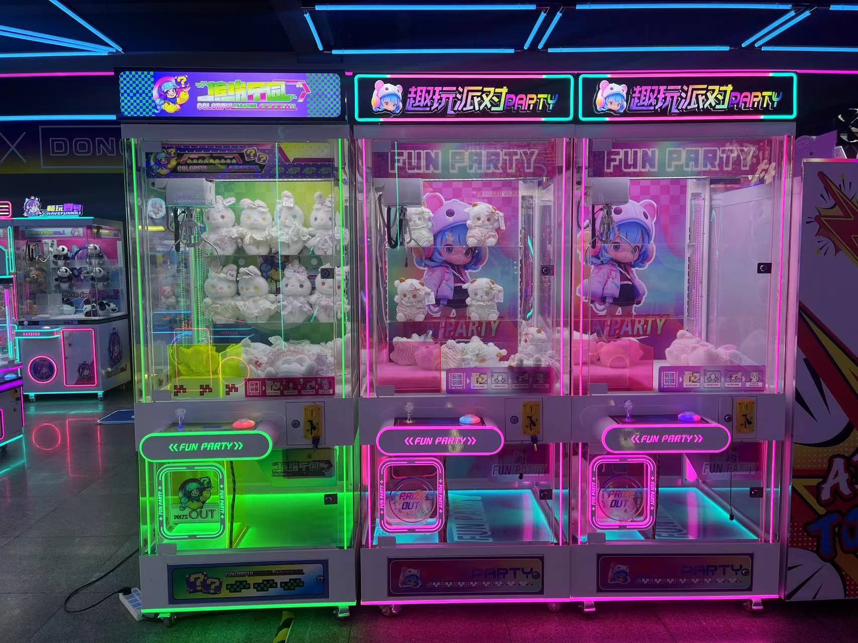 Coin Operated Claw Machine LED Plush Crane Arcade Game Cabinet Catcher Toy Machine for Mall Shop Indoor Amusement Center