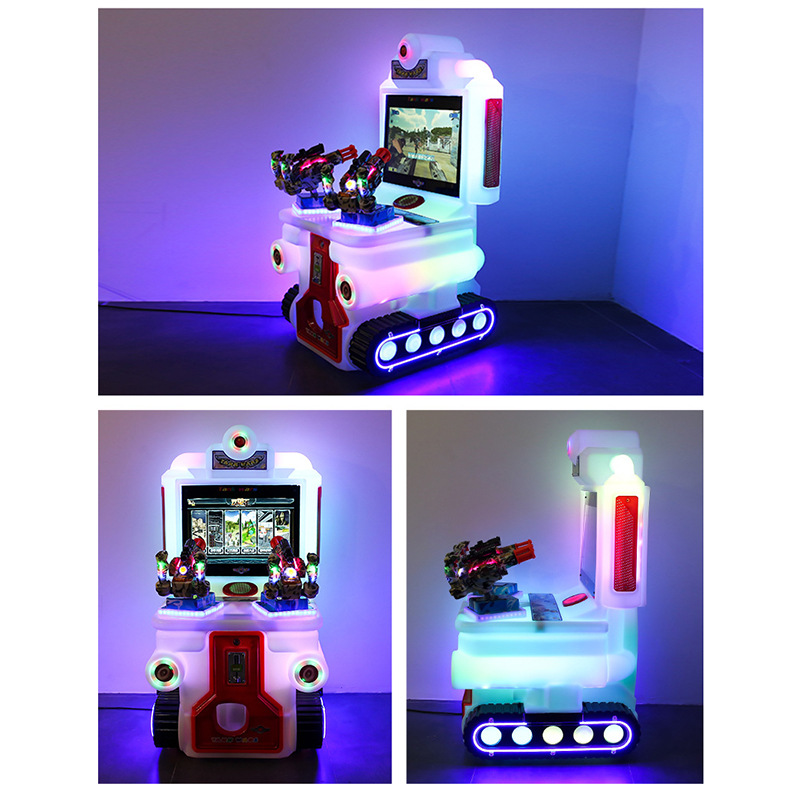 Happy Warrior New Model Arcade Game Machine Commercial Electric Rocking Car Double-Barreled Coin-Operated for Children