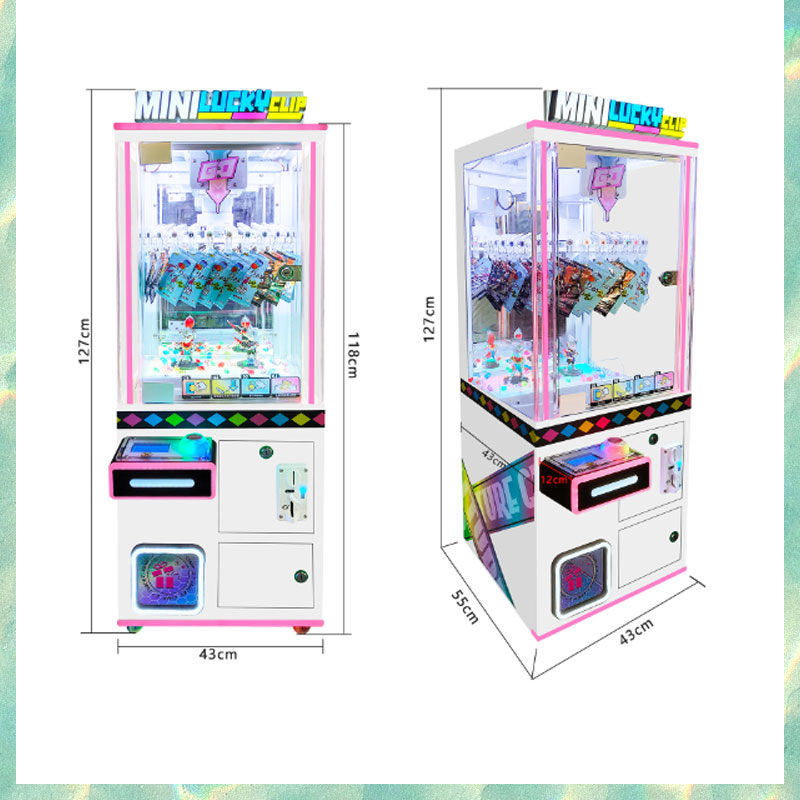 Ninix Mini Lucky Clip Claw Machine | Precision Clip Control Arcade Prize Machine Dynamic LED Lighting Metal Construction for