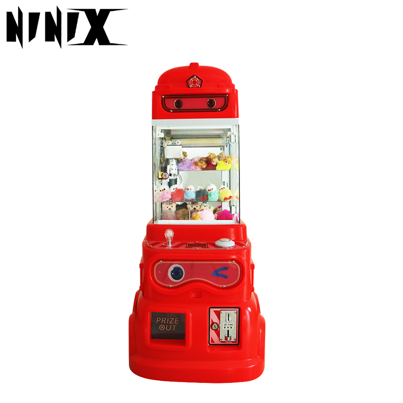 Factory Wholesale Coin Operated Arcade Game Mini Fire Truck Claw Machine with Plush Toy for Kids