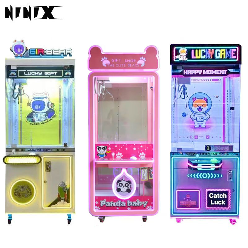 Pink Oversized Claw Crane Toy Single Cut Doll Scissors Simulator Coin-Operated Plush Game Toy Machine Manufactured by Name
