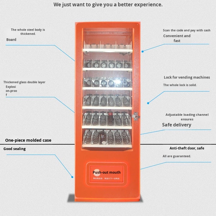 Coin-Operated Unmanned Vending Machine Facial Recognition Scan Code Purchase Beverage Gift Machine Normal Temperature Cooling