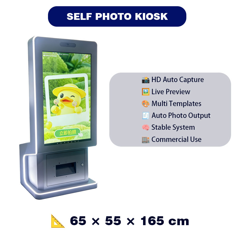 Coin Operated Magnet Photo Booth Machine With Touch Screen Instant Printing Custom Templates for Arcade Mall Store