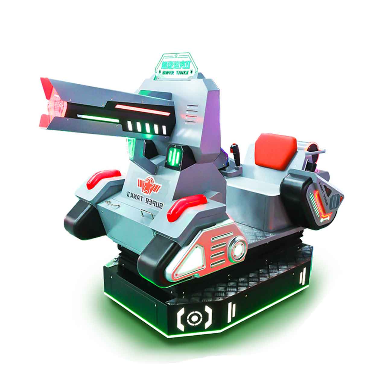 Ninix Mecha-Styled Commercial Interactive Arcade Game Machine Stainless Steel Metal Neon Lighted Immersive Entertainment