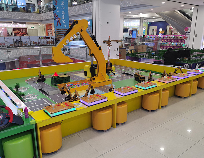 Quality Suppliers Provide Excavators Digging Sand Toys for Children 6-Person Operate Excavators Shopping Mall Gift Idea