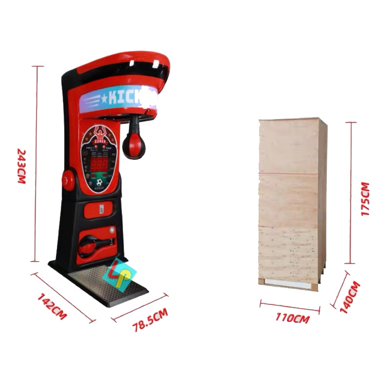 Coin Operated Boxing Punch Machine Arcade Strength Tester Heavy Duty Boxer Game Equipment for Bar Gym Amusement Center
