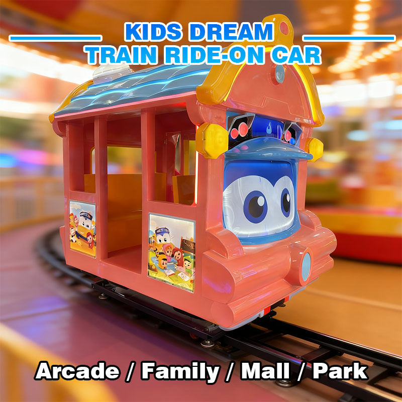 Kids Electric Track Train Ride on Car Amusement Park Mall Indoor Outdoor Coin Operated Children Equipment
