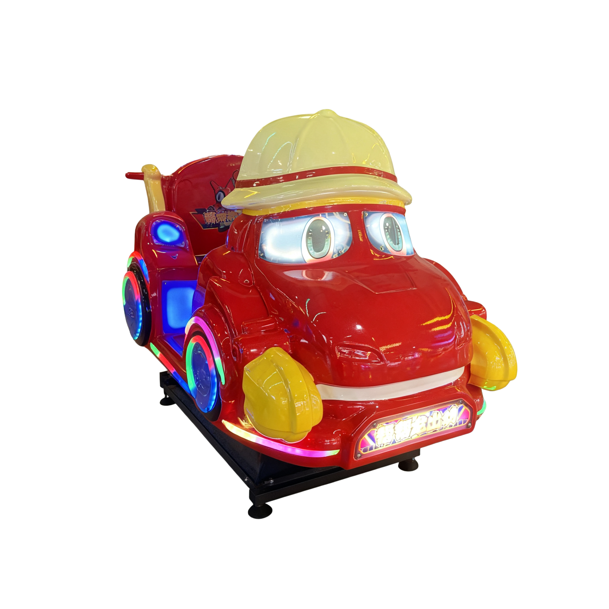 Kids for Electric Ride on Machine Arcade Amusement Vehicle with LED Lights Music Indoor Playground Shopping Metal