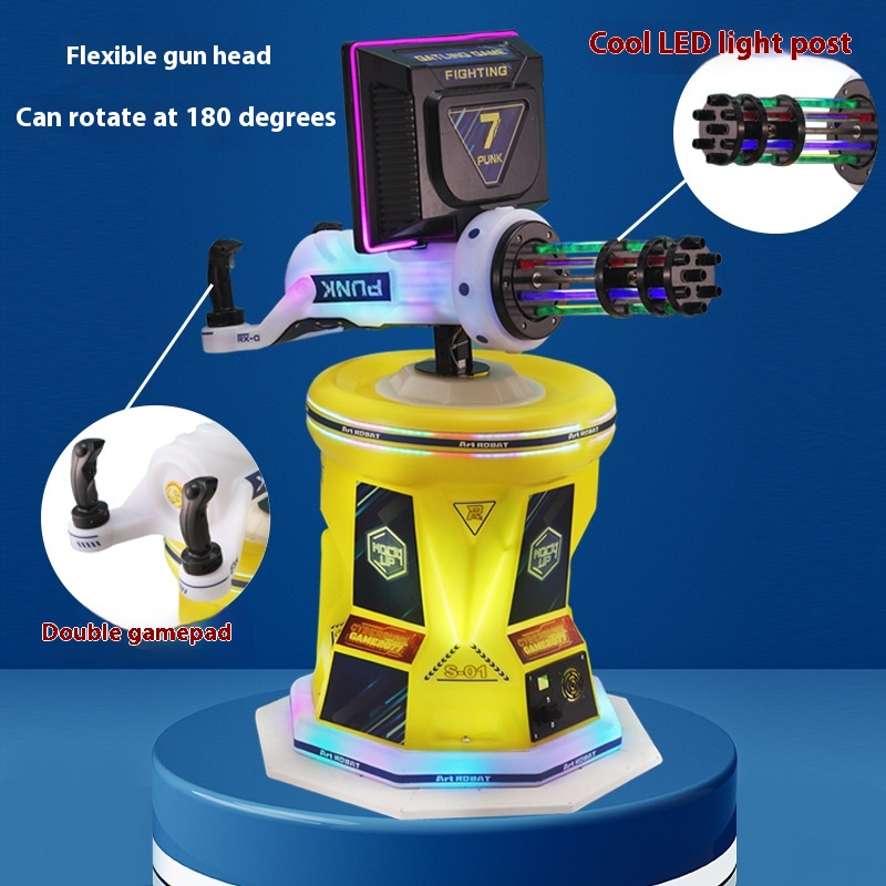 Children's Coin-Operated Gatling Shooting Video Game Machine for Mall Square Entertainment Centers and Game Cities