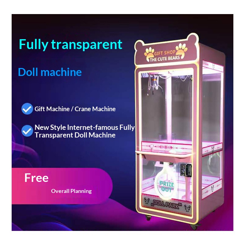 Manufacturer Wholesale Commercial Adult Children Transparent Acrylic Board Claw Machine Single Player Electronic Game
