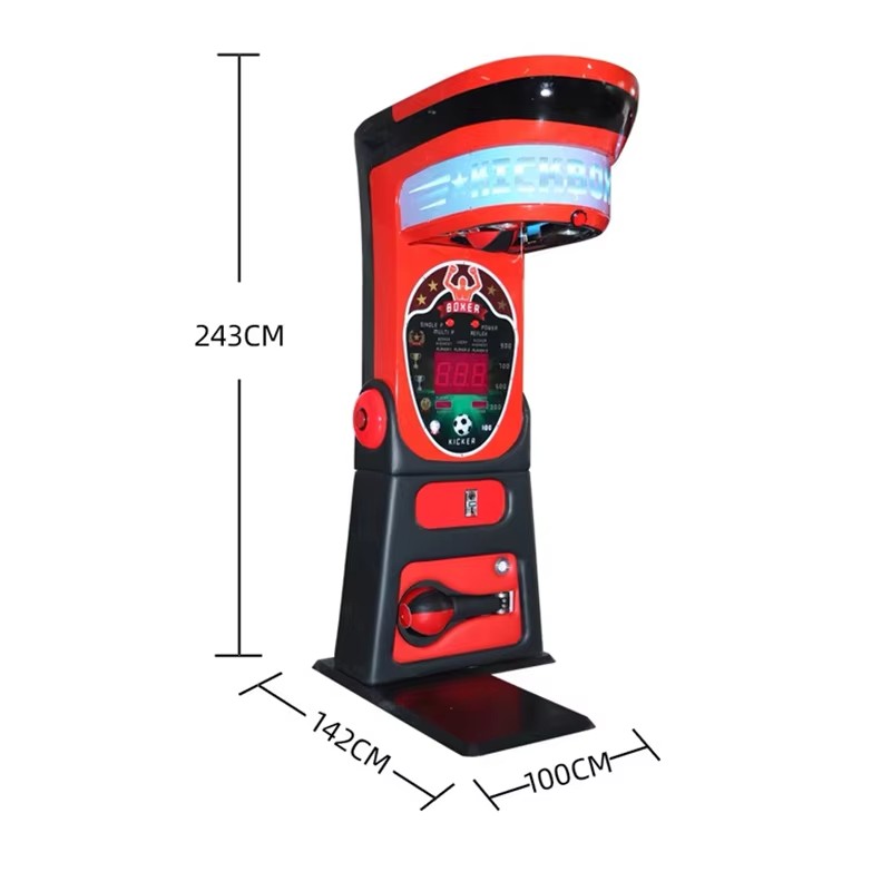 Coin Operated Boxing Punch Machine Arcade Strength Tester Heavy Duty Boxer Game Equipment for Bar Gym Amusement Center