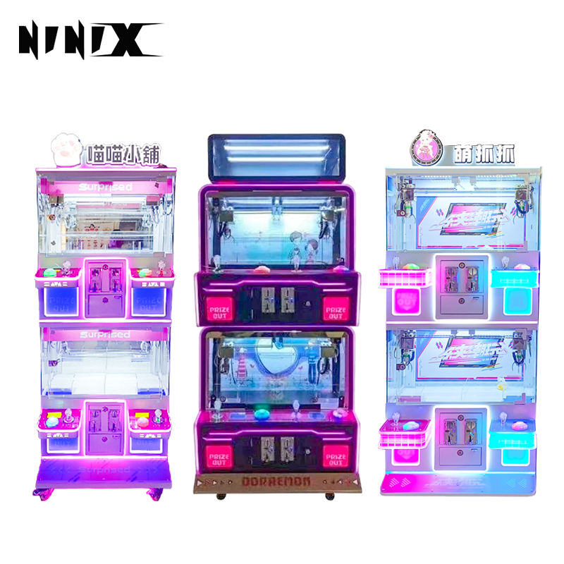 Rainbow Mini Crane Machine 8 Mini and Challenger Push Hand Forge Claw Stone Complement Prize They Type