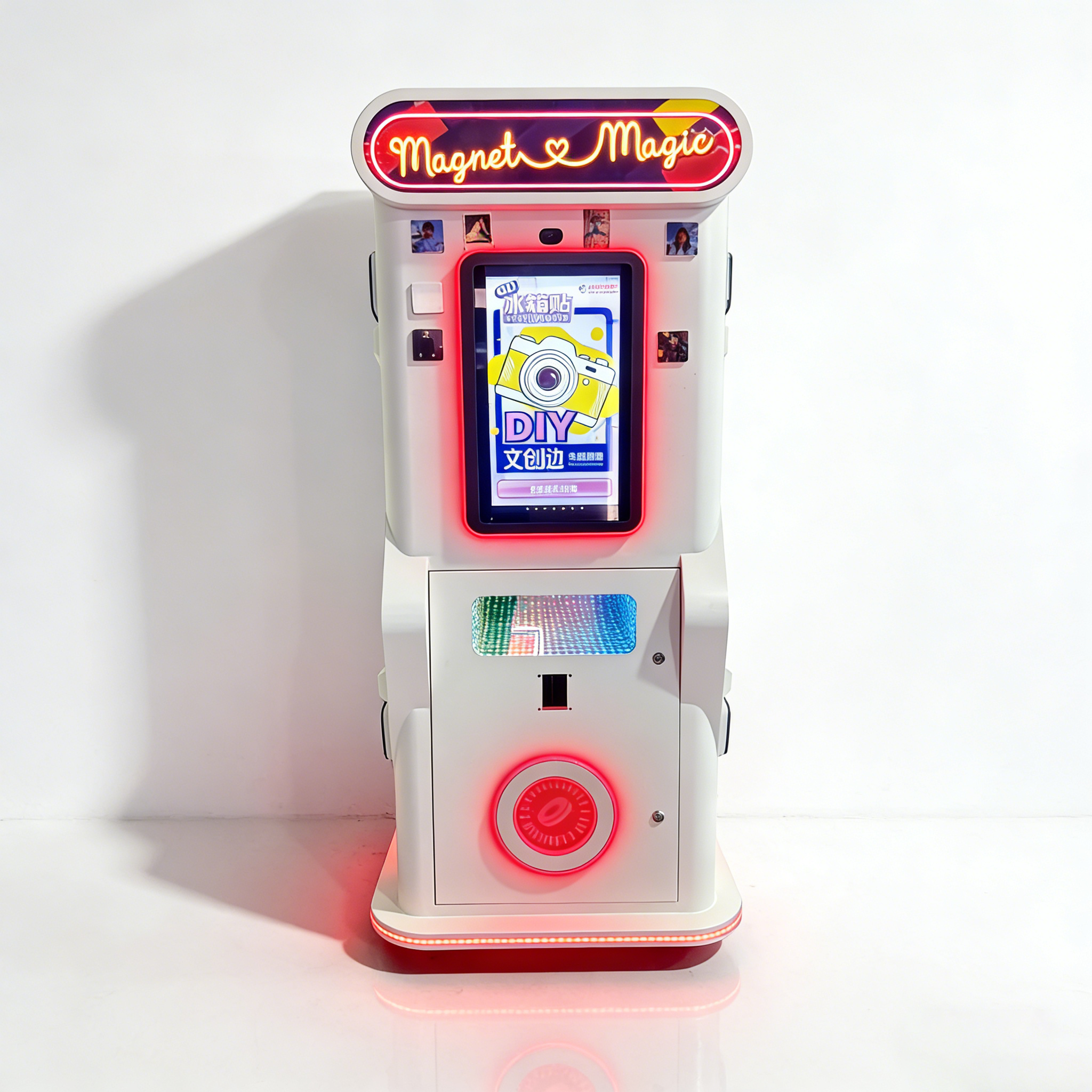 Ninix White Green Themed Commercial Self-Service Interactive Smart Terminal LED Lighted High-Efficiency Stainless Steel