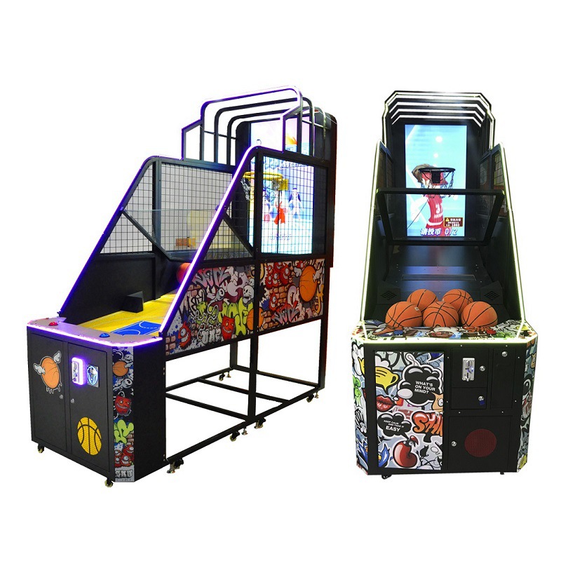 55inch Video Shooting Machine Arcade Basketball Competition Equipment Hardware Acrylic Double Player Ages 3+ Customized for