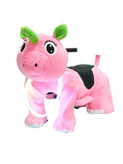 LED Glow Ring Decor Plush Monkey Ride-On Toy for Kids Battery-Powered Safe Fun Toddler Outdoor/Indoor Riding Vehicle Children's