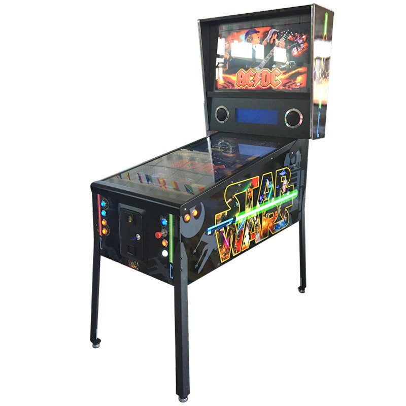 European American Coin-Operated Video Game Pinball Machine 1-Year 6+ Years Entertainment Wooden Bar English Arcade Metal