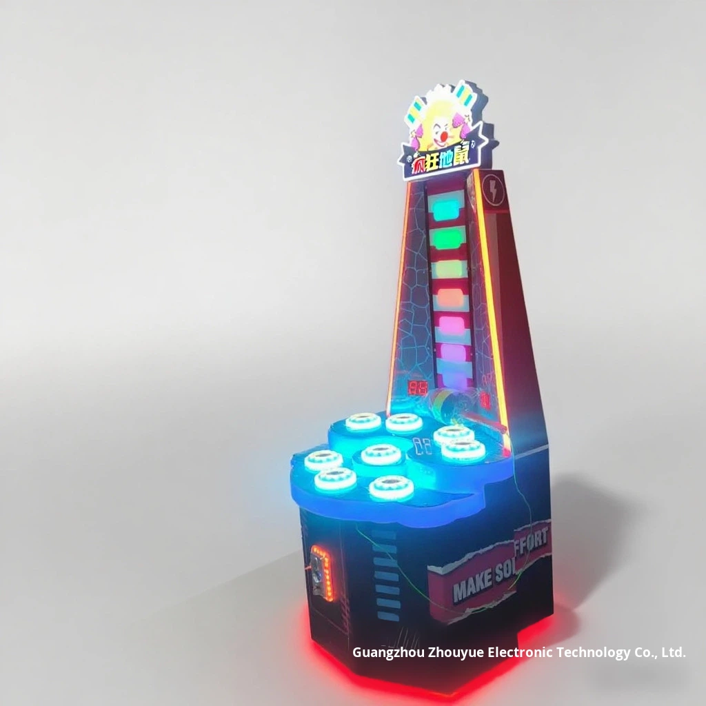 Two-Person Children's Whack-A-Mole Game Coin-Operated Arcade Indoor Mall Game Machine Wooden Box for Ages 3+