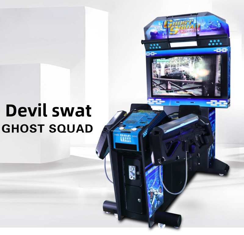 Most Popular 42-Inch Two-Person Coin-Operated Arcade Shooting Simulator English Language Shooting Machine