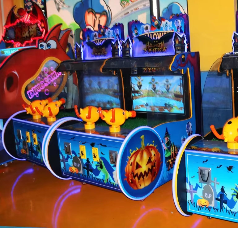 Interactive Two-Player Coin-Operated Shooting Game Machine Supplier's Children's Playground Tabletop Shooting Toy