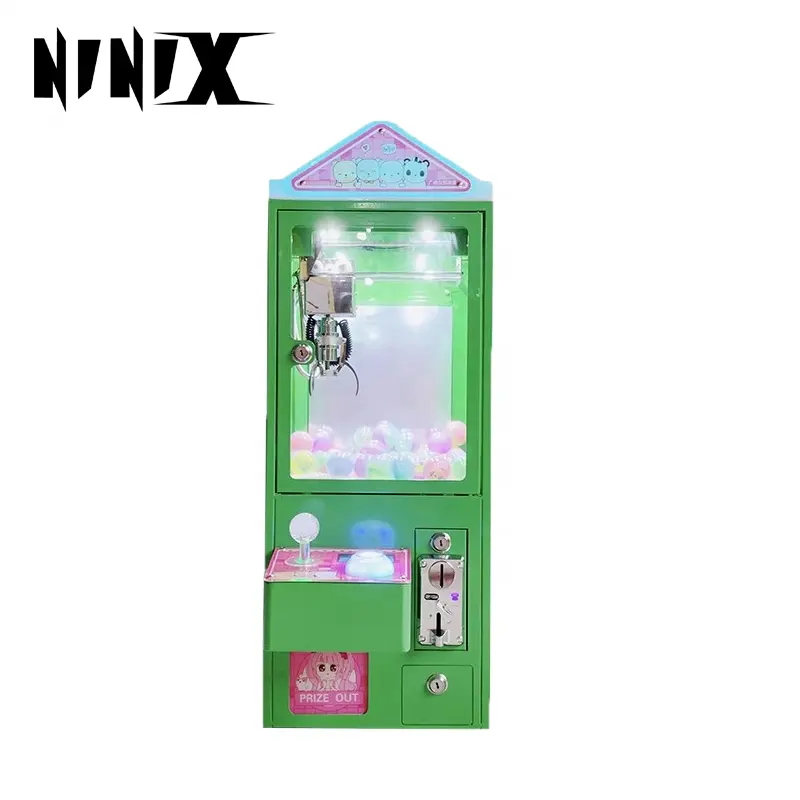 Mini Claw Coin Pusher Small Plush House Toy Crane Machine Keychain Arcade Gachapon for Family Prizes and Child Commendation