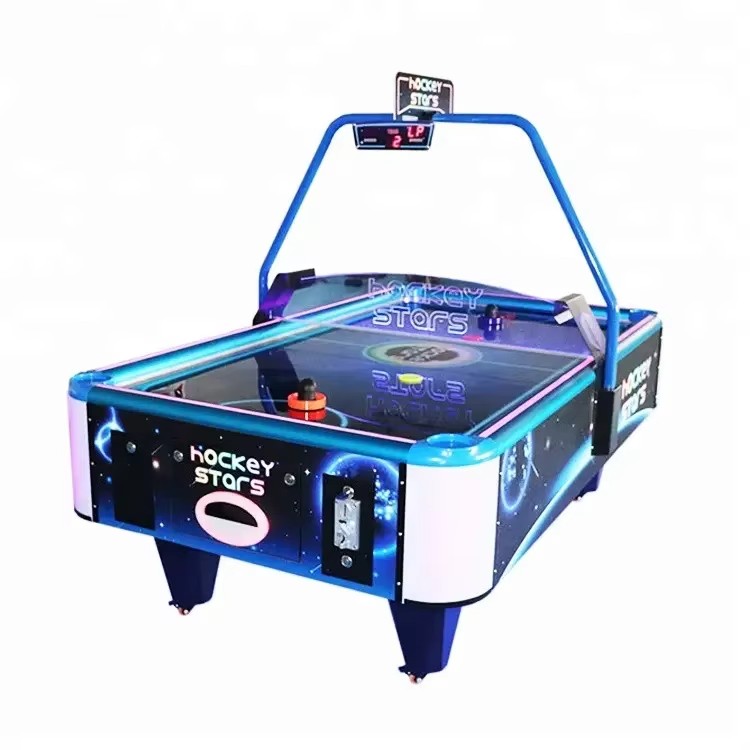 Coin Operated Metal Air Hockey Table Arcade Game Machine 1 Year LED Sports Entertainment Table for Family Centers Malls