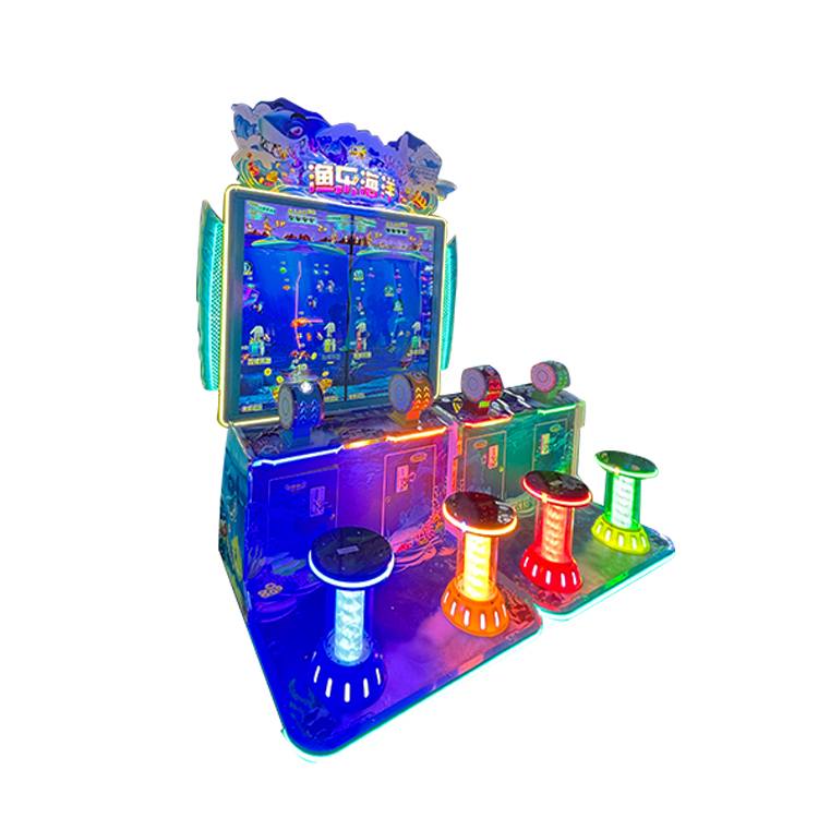 Game Center Large Fishing Lottery Machine Portrait Four-Person Fishing Game Machine with Seat Lottery Redemption Game