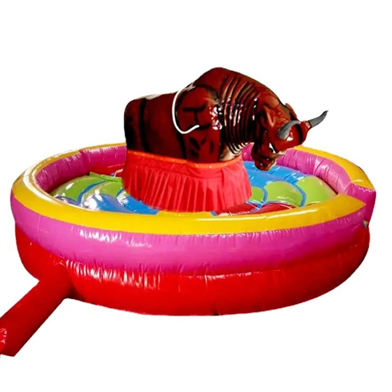 Thrilling Commercial Grade Heavy-Duty PVC Inflatable Mechanical Bull Riding Arena Safe Exciting Coin Operated Rodeo Game for
