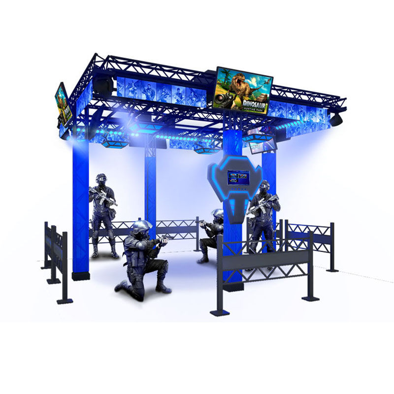 New Theme Park 9D Simulator Shooting Game Immersive VR Combat Big Space Virtual Reality Room 4 Player Arcade