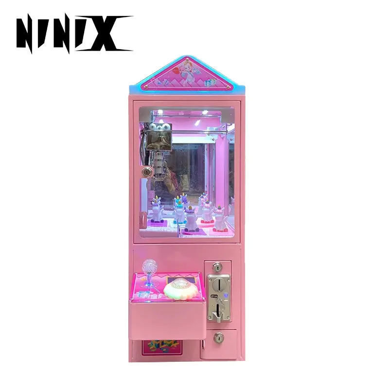 Mini Claw Coin Pusher Small Plush House Toy Crane Machine Keychain Arcade Gachapon for Family Prizes and Child Commendation