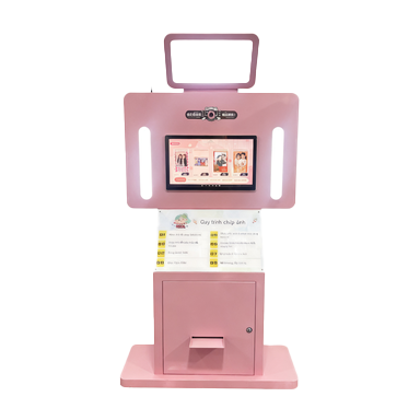 Ninix Stainless Steel Pink-Themed Self-Service Interactive Smart Terminal Commercial Digital Kiosk EU/US/UK/AU Plug 1-Year