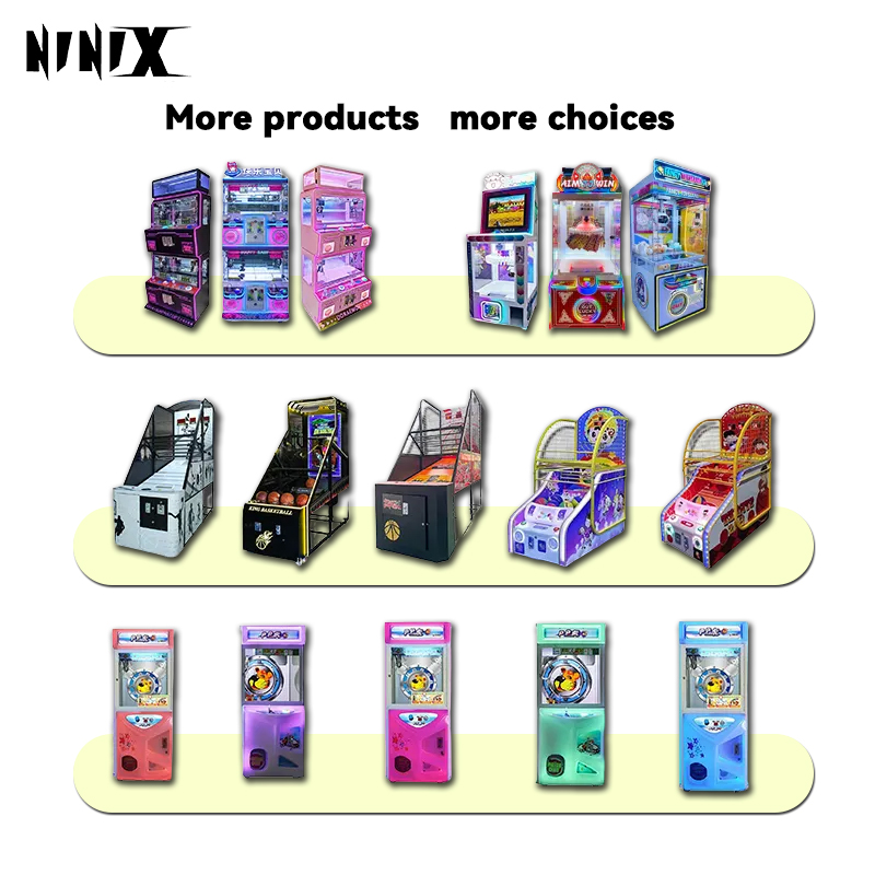 NINIX Happy Moment Themed Arcade Claw Machine Coin-Operated Prize Game Kids 6 Durable Plastic Acrylic Construction Universal