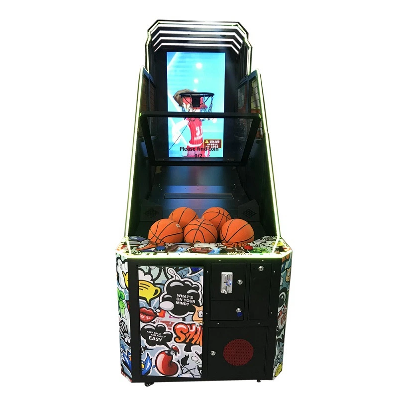 55inch Coin-Operated Video Shooting Machine Arcade Basketball Competition Equipment Hardware Acrylic Double Player Ages 3+