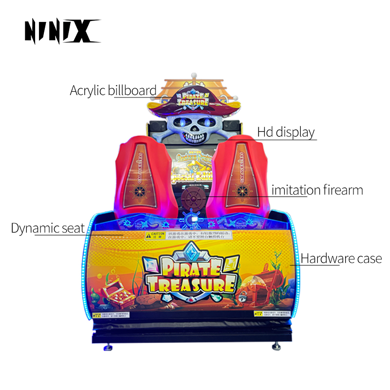 2-Player Coin-Operated Arcade Shooting Game Machine Pirate Treasure Simulation Shooting Equipment