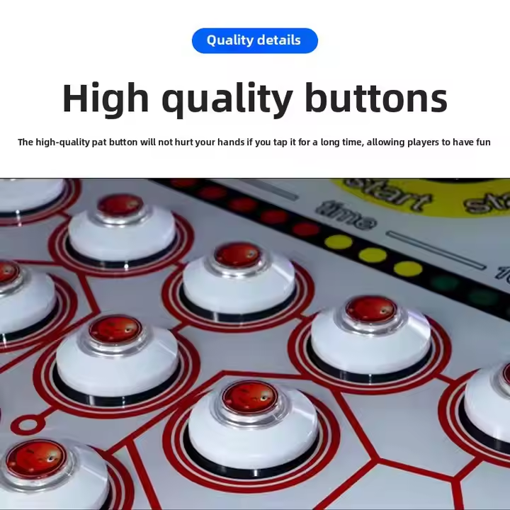 LED Arcade Whack a Mole Game Table Interactive Hammer Machine Kids Redemption Equipment Fun Play