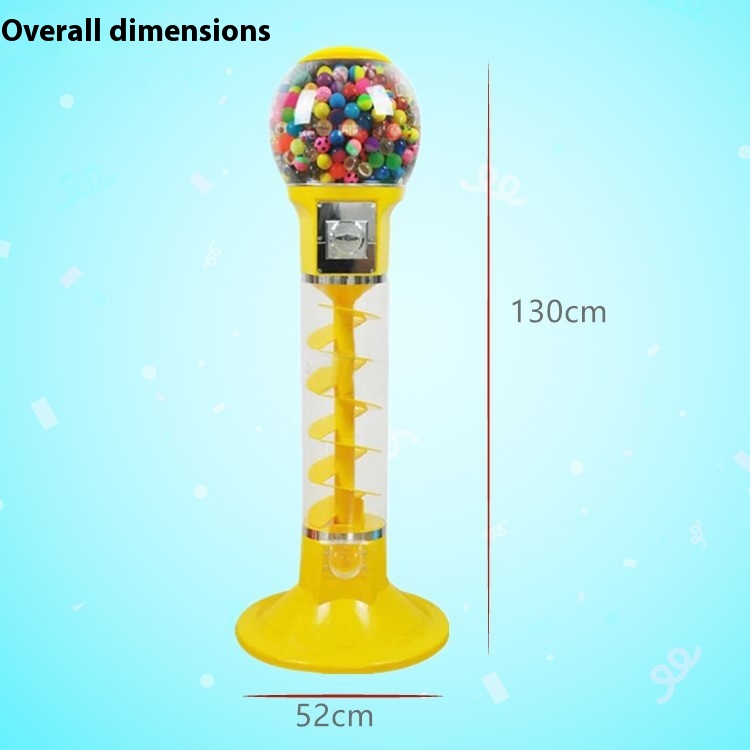 Supermarket Self-Servicing Elastic Ball Capsule Toy 45 Capsule Spiral Machine One Yuan Two Yuan Coin System Metal One Small Shop