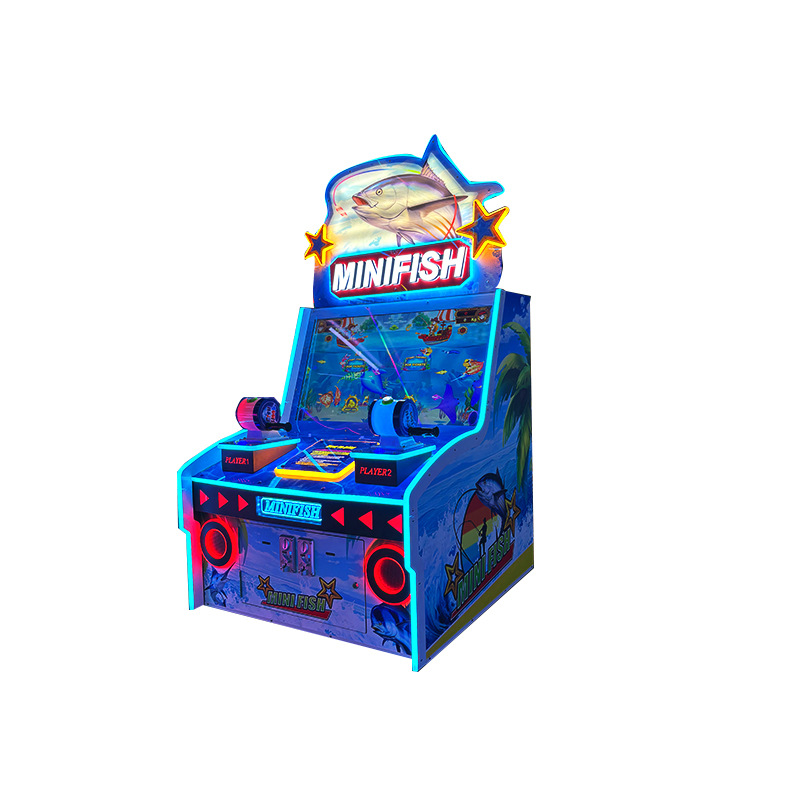 Ocean Theme Mini Fish Arcade Shooting Game Machine Kids Ticket Redemption Interactive Fishing Simulator Coin Operated Equipment