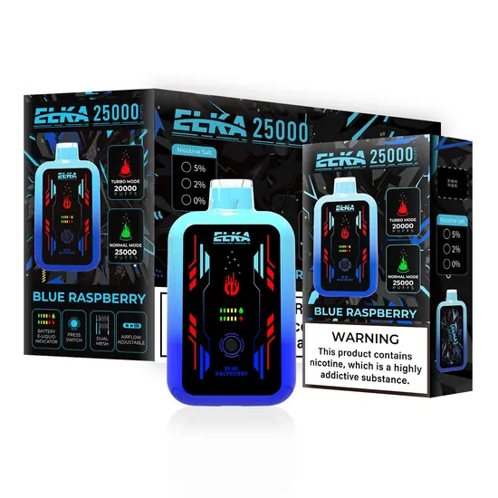 Elka 25000 Puff Bar Type-C Laetav 650 mAh E Hookah laadija Elektrooniline sigarett Ühekordselt kasutatav Vape Pen De / Es Warehouse