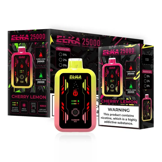 Elka 25000 Puff Bar Type-C Laetav 650 mAh E Hookah laadija Elektrooniline sigarett Ühekordselt kasutatav Vape Pen De / Es Warehouse