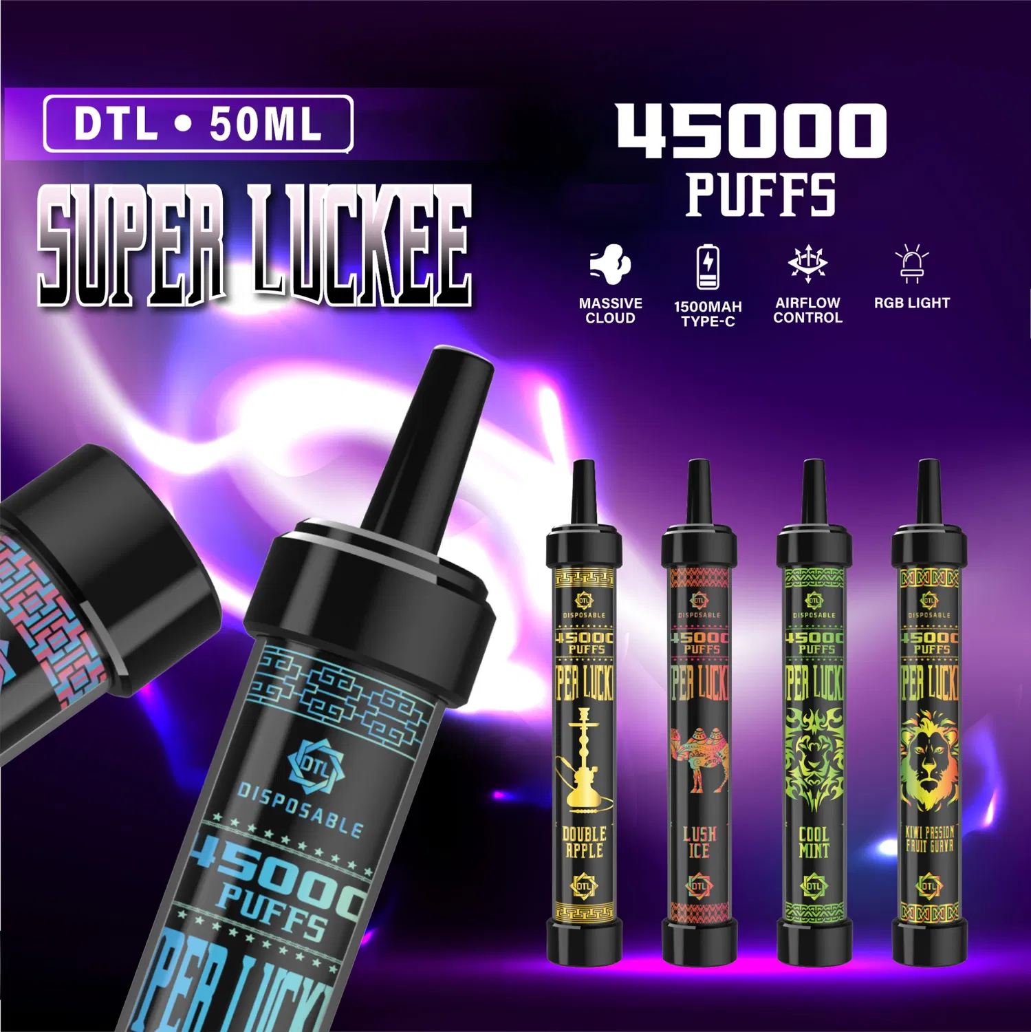 Super Luckee 45000 Puffs Boost Vast Storm X 32000 Nagykereskedelmi E-cigarettasv Tornado Vape 15K 25000 30K Puff eldobható Vape