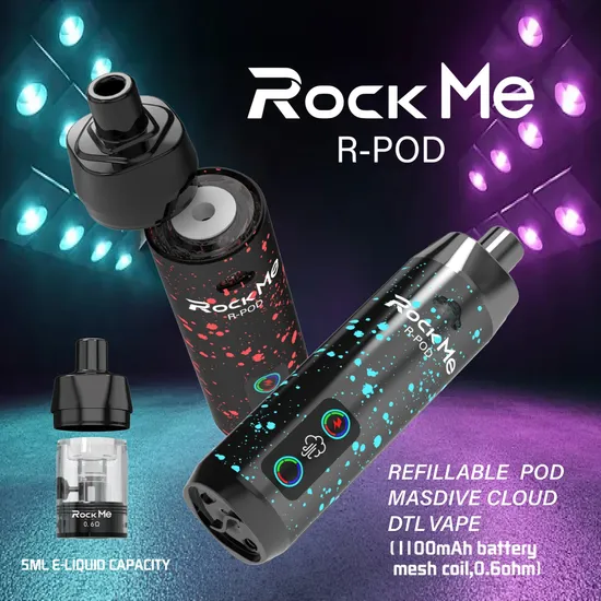 Wholesale Cool Design Shisha Dtl Hookah Hit Smooth Pod 1100 mAh Disposable Vape Prefillable Vape