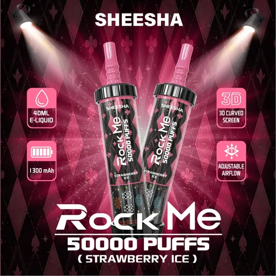 Premium 50000 Puffs Vape Hurtownia Rock Me Sheesha Dtl Vape z kontrolą przepływu powietrza