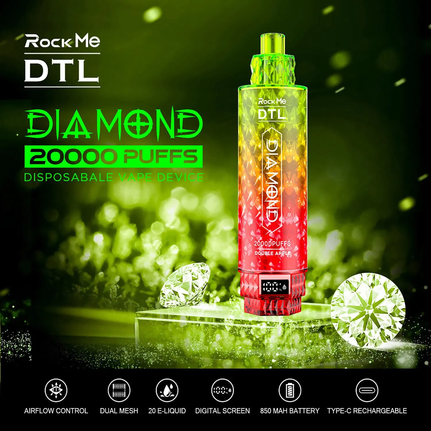 Magic 20000 Puffs Europeiska USA Engångs Vape Bar Dtl E Cigarettpuff Mesh Coil Vaper Bar